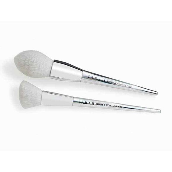 F.A.R.A.H Essential Duo Brush Set with Blush/Powder C350 & Blush/Contour C30 NEW - Picture 1 of 1